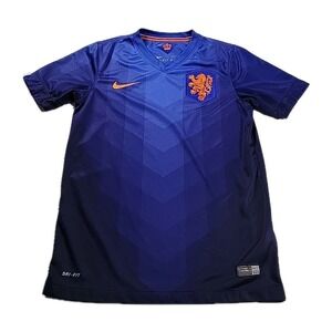 2014-15 Holland Netherlands Authentic Nike Player-Issue Away Soccer Jersey (M)
